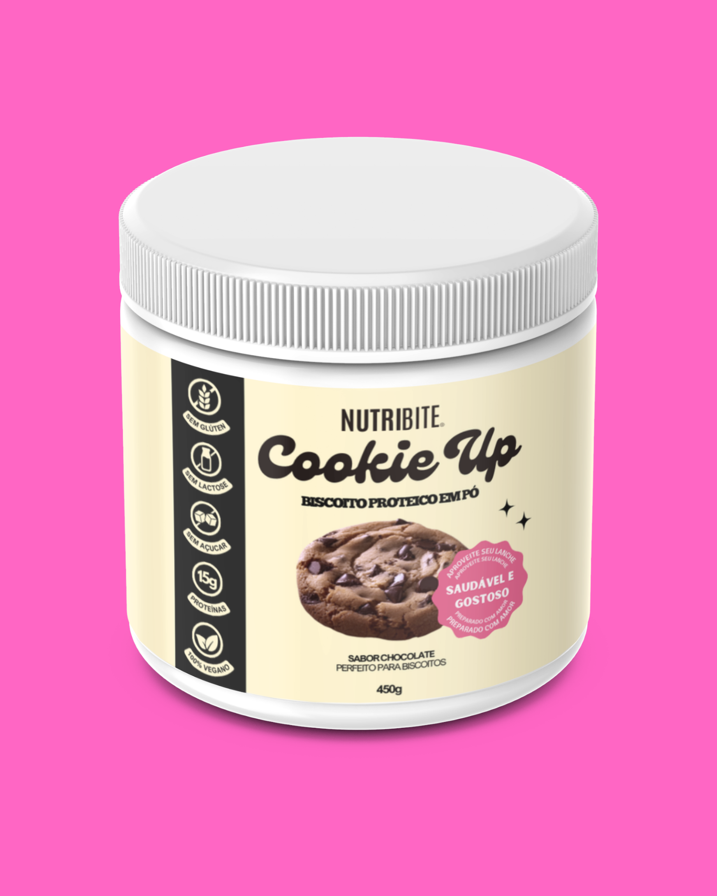 Biscoito proteico em pó - Sabor chocolate