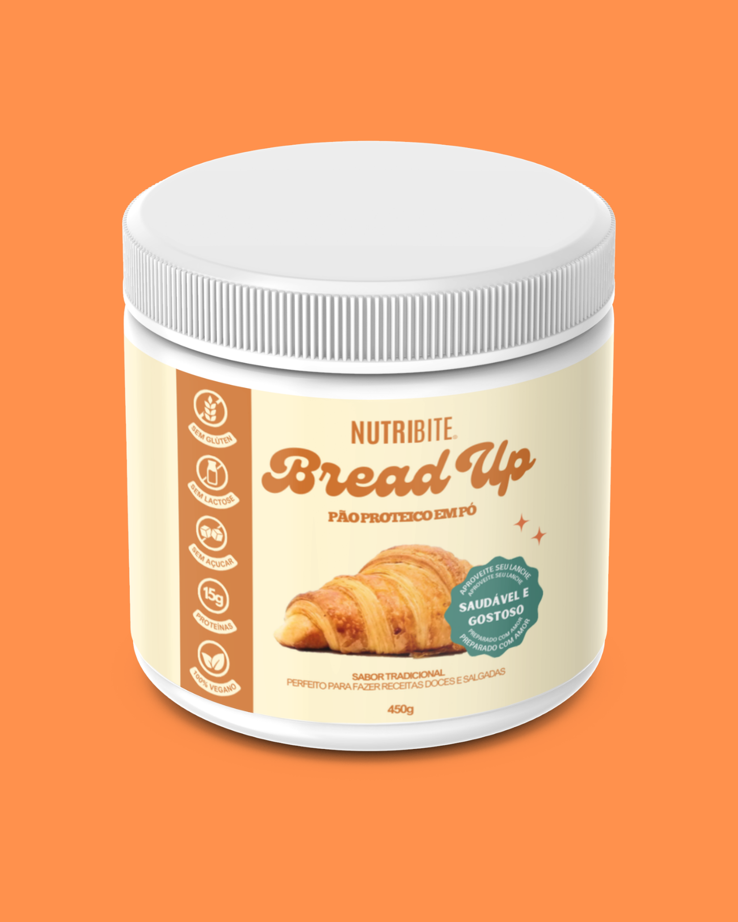 Pão proteico em pó - Sabor tradicional